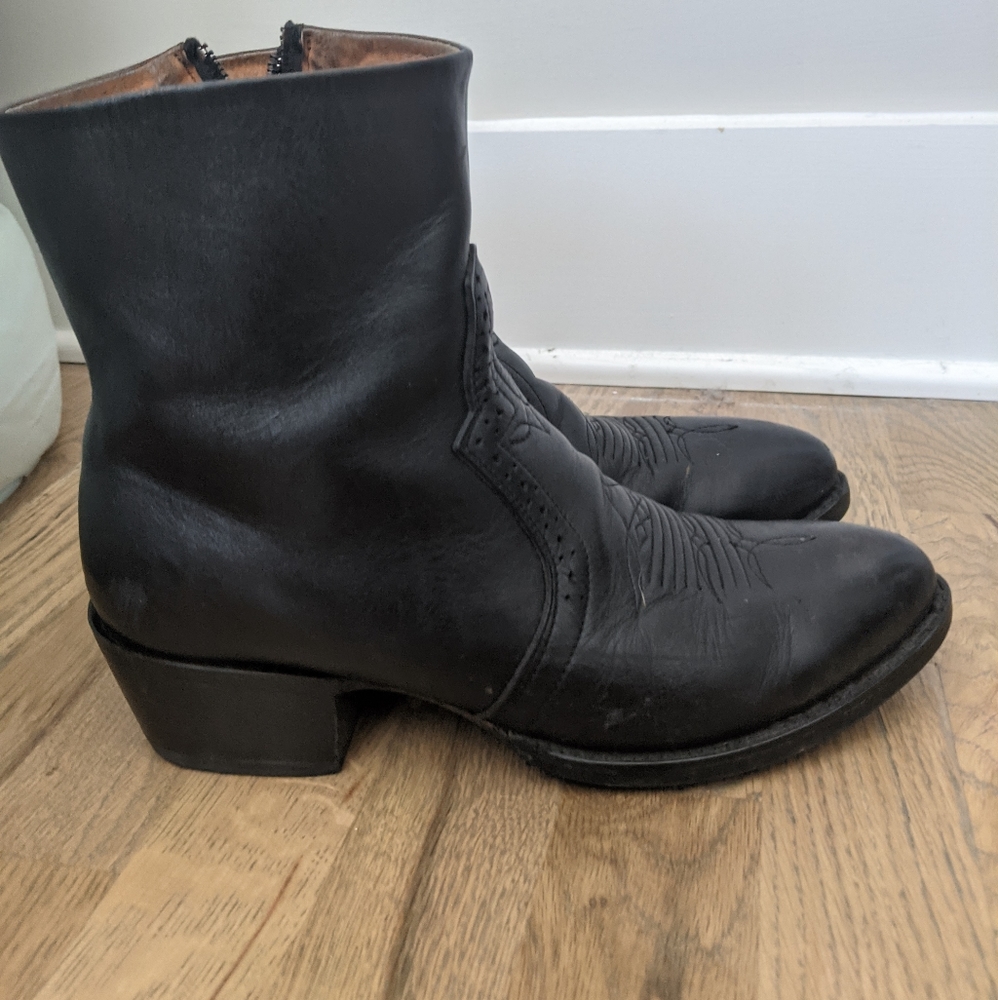 Leather boots